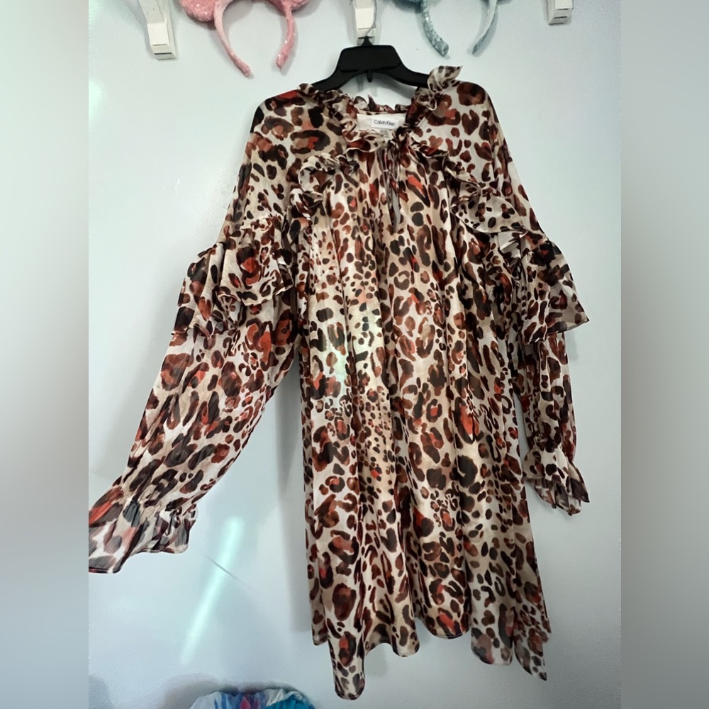 Calvin Klein Women’s Cheetah Print Dress